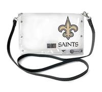 Little Earth Productions Damen Clear Envelope Purse with Black Fashion Strap NFL Geldbörse mit transparentem Umschlag und schwarzem Mode-Riemen, Team-Farbe, Einheitsgröße