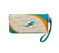 Little Earth Productions Littlearth NFL Miami Dolphins Curve Zip Organizer Wallet