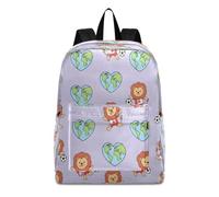 Little Lion Spielender Fußball-Rucksack, Reisetasche für Männer und Frauen, leicht, lässig, Tagesrucksack, Schultasche für Studenten, Teenager