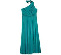 Little Mistress Damen Anja Kingfisher Asymmetric Halter Maxi Dress cocktailkleid, Türkis (Blue 001), 40 (Herstellergröße: 14)