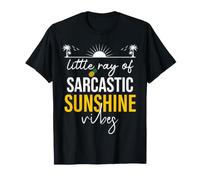 Little Ray of Sarcastic Sunshine Hello Summer Vibes Beach T-Shirt