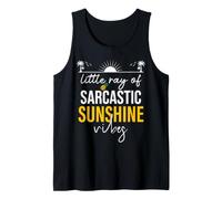 Little Ray of Sarcastic Sunshine Hello Summer Vibes Beach Tank Top