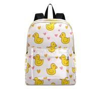 Little Yellow Duck Love Pattern Rucksack Reisetasche für Herren und Damen, leicht, lässig, Tagesrucksack, Schultasche für Studenten, Teenager