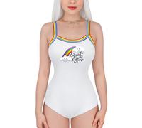 LittleForBig Baumwolle Strampler Onesie Pyjamas Bodysuit - Pride Camisole Strampler Weiß XXL