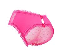 LittleForBig Unisex Hipster Spitze Slip Freche Sissy Höschen Mesh Shaping Tucking Gaff Brief für Crossdresser Transgender Hot Pink XS