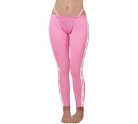 LittleForBig Y2K Leggings mit Thong-Träger Sissy-Print Sportstreifen | Integriertes Camel-Toe-Polster, Tucking-Gaff, seitlicher Sissy-Print, verstellbare Stringträger, seidig-weich und bequem