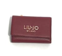 Liu Jo mittelgroße Geldbörse mit Druckknopf Struktur und Kartenfächern, red wine - Farb-Varianten: Bordeaux