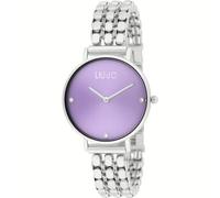 Liu Jo Chains Framework TLJ2405 Damenuhr aus Stahl mit Glyzinienanzeige, silber / schwarz, Modern