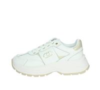 LIU.JO Chunky Sneaker für Damen, dicke Sohle, Weiß und Gold, Plateau-Stil, weiß, 40 EU