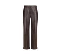 LIU JO - Coated Brown Wide-Leg Pants With Pressed Crease An - Größe 44 - schwarz