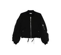LIU JO - Cropped Bomber Jacket With Ruched Sleeves - Größe S - schwarz