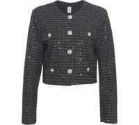 LIU JO - Cropped jacket with sequin application - Größe 44 - schwarz