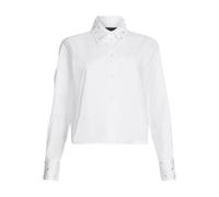 LIU JO - Cropped White Shirt With Classic Collar - Größe 42 - weiß
