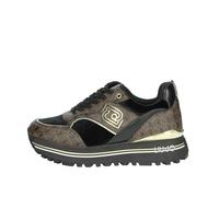 Liu Jo Damen Low Sneaker MAXI WONDER 73 Schwarz-Braun Textil-Synthetik-Mix