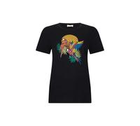 Liu Jo Damen T-Shirt Kurzarm Baumwolle WA6237JS923, Schwarz , Medium