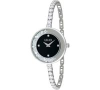 Liu Jo Dancing Gala TLJ2346 Damen-Armbanduhr, Stahl, mit drehbaren Kristallen, dünnes Armband, silber / schwarz, Modern