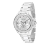 Liu Jo Dancing Symphony TLJ2353 Damen Multifunktionsuhr aus Stahl mit drehbaren Kristallen, silber / schwarz, Modern