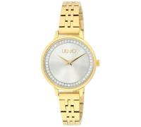 LIU Jo - Elegante Damen-Armbanduhr Quarz mit Zirkonia - Modell Casual Shine TLJ2584 - Uhr mit Armband aus Stahl, Gold, Modern