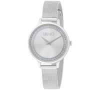 Liu Jo - Elegante Damenuhr Quarz mit Zirkonia - Modell Casual Shine TLJ2587 - Uhr mit Stahlarmband Mesh verstellbar, silber / schwarz, Modern