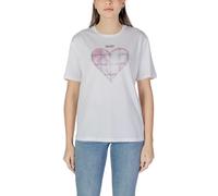 Liu Jo Herzdesign Baumwoll-T-Shirt Damen Weiß - Größe: M