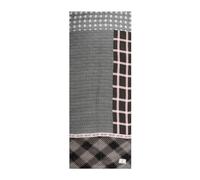 Liu Jo Jeans Stola Plissee gemustert, Glitzer All-Over, Schriftzug Logo seitlich schwarz, 22222, Einheitsgröße