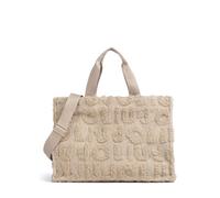 Liu Jo White Tote Bag mit Teddyfell in Beige, Größe 1