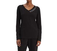 Liu Jo Langarm-T-Shirt für Damen mit Strass TA6053, Schwarz , Medium