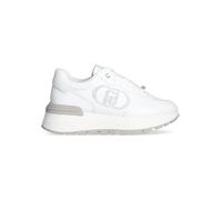 LIU JO BA5043 Amazing White Fashion Sneakers für Damen aus weißem Leder mit hohem Keilabsatz, Weiß, 39 EU