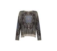 LIU JO - Long-Sleeved Brown Sweatshirt With All-Over Print - Größe L - grau
