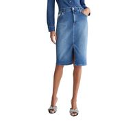 Liu Jo Midi Rock aus Denim Jewel Luxury UA4197D4448 Dunkelblau Blau, blau