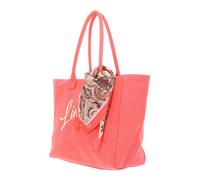 Liu Jo White Shopper mit Label-Stitching Modell 'PLENTIA' in Koralle, Größe 1