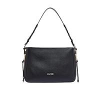 Liu Jo Schultertasche, schwarz, mit verstellbarem Schultergurt, goldfarbenen Details und seitlichen Reißverschlüssen