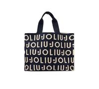 Liu Jo Shopper Schultertasche Tote Knitted Logo Bag Blue Sky dunkelblau