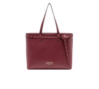 Liu Jo Shopping Bag mit Strukturoptik Metalllogo und Nietenriemen, red wine - Farb-Varianten: Bordeaux