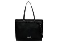 Liu Jo Shopping Bag mit Strukturoptik Metalllogo und Nietenriemen, schwarz - Farb-Varianten: Schwarz