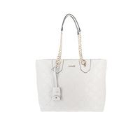 Liu Jo Shopping Tasche mit Logo Kettengriffen Struktur und Reißverschluss, Marmor - Farb-Varianten: Weiß