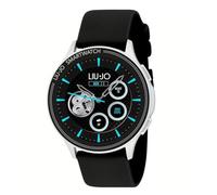 LIU JO Smartwatch Voice Man Uhr für Herren in der Farbe Schwarz mit Armband aus Silikon, Wasserdichtigkeit: IP67 von maximal 30 Minuten, Gehäusedurchmesser: 44 mm, SWLJ072
