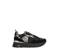 LIU JO Sportschuhe mit Plateau, Schwarz und Schlange, dicke Sohle, Schwarz , 38 EU