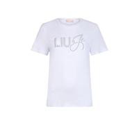 Liu Jo White T-Shirt mit Label-Detail in Weiss, Größe M