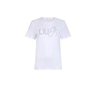 Liu Jo White T-Shirt mit Label-Detail in Weiss, Größe M