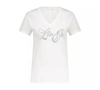 LIU JO - T-Shirt mit Strass-Logo 47702412427610 - Größe M - white