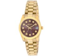 Liu Jo TLJ2487 Damen-Armbanduhr, Quarz, sportlich, zeitlos, Armband aus Stahl und Kristallen, Zifferblatt, gold, Modern