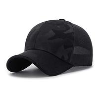 LIUBAOBEI Baseball Cap Herren,Herren Baseball Cap Caps Für Herren Camouflage Camo Cap Outdoor Coole Armee Militärjagd Jagd Sport Cap Caps Für Man-Black_-_ Blackmesh_Fits_56To59Cm_Head