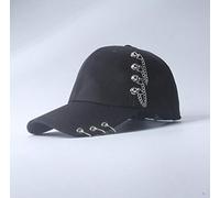 LIUBAOBEI Baseball Cap Herren,Verstellbarer Baseballhut Mit Ring Outdoor Sports Sonnenkappe Für Frauen Männer Mode Snapback Hut Kette Punk Hut Sommer-Farbe: 5_Verstellbar