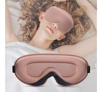 liuchanghe 3D Schlafmaske für Seitenschläfer, Augenmaske für Frauen & Herren, 100% Lichtblockierend & Atmungsaktiv, geeignet für Reise-Yoga (Rosa)