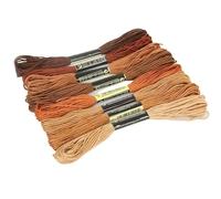 LIUCHUCHU Stickgarn 8-teiliges Kreuzstichgarn, Stickgarn, Regenbogenfarben, Sticktwist, Kreuzstichzubehör, Anfänger-Garnherstellungs-Set, 7,5 m(14)