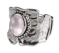 liuduo Silberringe Damen 925,Vintage Verstellbare Ringe Klobig Shiny Pink Kristall Pfingstrose Sterling Silber Ring Charmante Weihnachtsschmuck Geschenk Eheringe Für Männer Frauen Damen