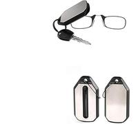 liuduo Unisex Faltbare Nasenklammer Lesebrille Schlüsselanhänger Stärke 1,5, 2,0, 2,5, 3