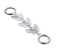 LIUHLFSR 2PCS Schmetterling Geldbörse Extender Kette Tasche Riemen Handtasche Schulter DIY Metall Für DIY-Taschen(Silver)