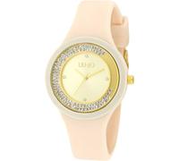 LiuJo Dancing Sport Damen Armbanduhr aus Silikon in der Farbe Zartrosa-Gold, Wasserdichtigkeit: 5Bar, Durchmesser: 38mm, TLJ1429
